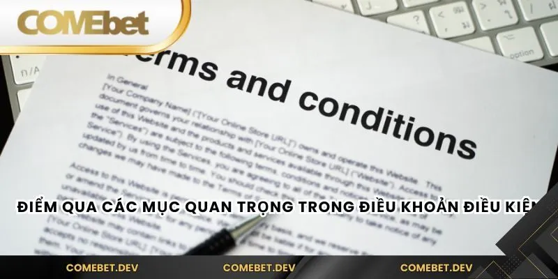 Điểm qua các mục quan trọng trong Điều khoản điều kiện