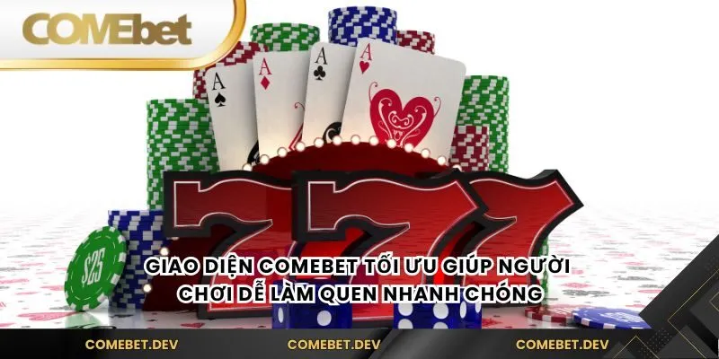 Giao diện comebet tối ưu giúp người chơi dễ làm quen nhanh chóng