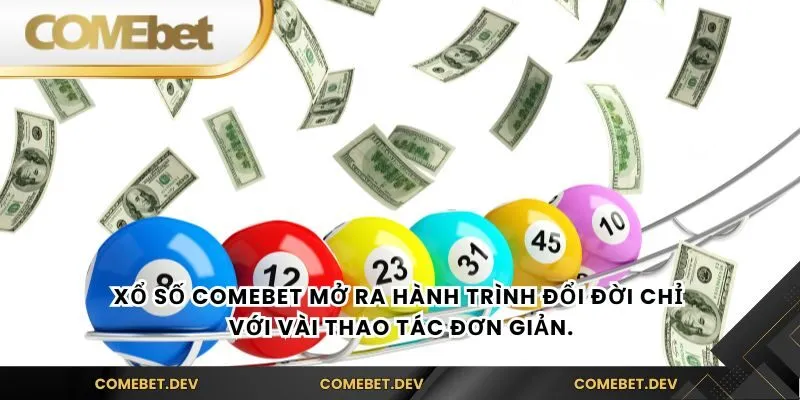 Xổ số comebet mở ra hành trình đổi đời chỉ với vài thao tác đơn giản.